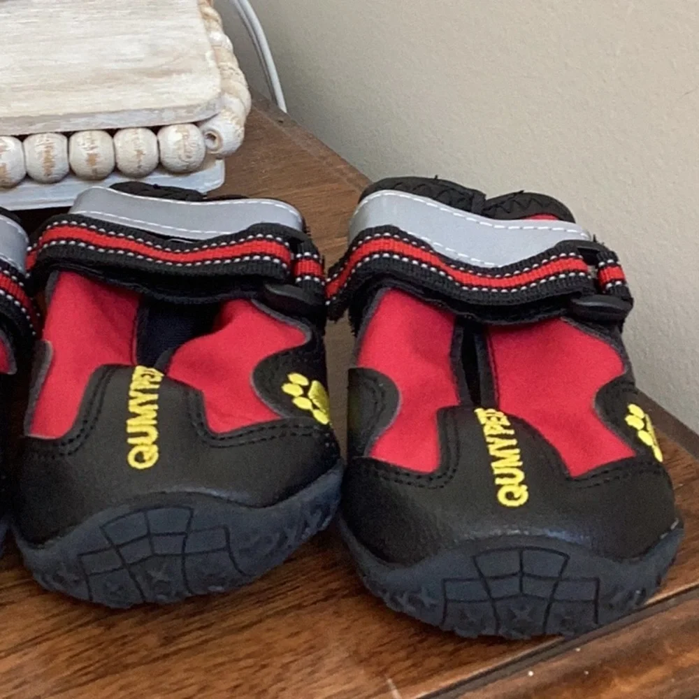 Red and Black Dog Boots